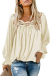 Buy Dokotoo Casual Square Neck Tops Long Sleeve Shirts Blouses and Tops for Women