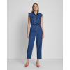Buy Womens Sleeveless Denim Jumpsuit With Self Belt, Comfortable & Stylish Jumper