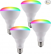 BAZZ Smart Home Wi-Fi RGB 10W LED BR30 Bulb (4-Pack)