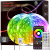 HEDYNSHINE LED Strip Lights 100ft, RGB Color Changing Smart Strip Lights by APP, Sync to Music,40 Key Remote Control,LED Lights for Bedroom