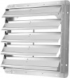 iPower 20-Inch Square Aluminum Automatic Gravity Shutter Louver Vent, Silver