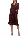 Buy Tommy Hilfiger Women's Long Sleeve Jersey Midi Dress with Pleated Skirt