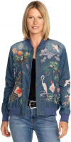 Buy Johnny Was Heron Button Up Bomber Jacket, Denim Blue