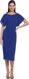 Buy Maggy London Women's Boat Neck Flutter Sleeve Dress Occasion Event Guest of