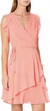 Buy Tommy Hilfiger Women's Sleeveless Knee-Length Faux Wrap Chiffon