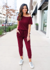 Buy PRETTYGARDEN Women's Loose Solid Off Shoulder Elastic Waist Stretchy Long Romper Jumpsuit