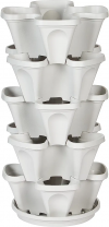 5 Tier Stackable Pots to grow Strawberry, Herb, Flower, and Vegetables, on discount for $34.98