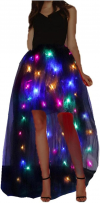 Buy Women Tulle Tutu Skirts Adult A Line Rave Outfit Skirt LED Light Up Costumes Halloween