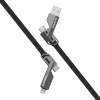 Stuffcool Quad Pro 4 in 1 Metal Flat Braided Indestructible Cable