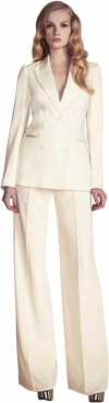 Buy Pkrboro Women's Two Pieces Suit Double Breasted for Dinner Groom Formal Wear Outfit