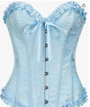 Floral Lace Up Boned Overbust Corset