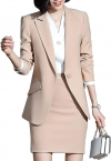 Buy JGQGB Office Work Skirt Suit Women's Two-Piece Business Ladies Uniform Autumn and Winter Formal Wear (Color : D, Size : Lcode)