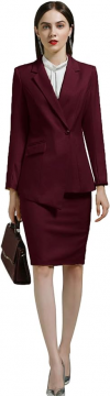 Buy Women's Skirt Suit for Work Formal Wear Office Lady Suits Set Blazer & Skirt