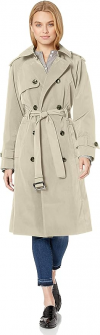 Buy London Fog Women's 3/4 Length Double-Breasted Trench Coat with Belt
