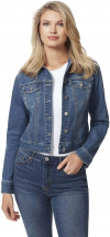 Buy Jessica Simpson Womens Pixie Light Wash Front Pocket Denim Jacket
