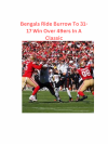 Bengals Ride Burrow To 31-17 Win Over 49ers In A Classic