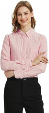 Buy MGWDT Button Down Shirt Women Long Sleeve Blouse Oxford Shirt Classic-Fit Cotton Tops Wrinkle