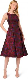 Buy Adrianna Papell Women's Jacquard Tea Length Dress