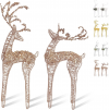 Champagne Colored Reindeer Decor