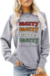 'Merry Merry Merry Merry Christmas' Grey Leopard