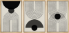 3 PCS Black & Tan Wall Decor