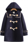 Buy LIXINGHEITANG Winter Style Warm Wool Blends Coat Straight Women Long Hooded Coats Jacket Belt Button Warmness Outwear