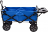Mac Sports Heavy Duty Steel Frame Collapsible Folding 150 Pound Capacity Outdoor Camping Garden Utility Wagon Yard Cart, Blue