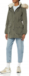 Buy DKNY Women's Faux Fur Trim Hooded Anorak Jacket