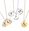 Personalized Initial and Birth Date Necklace
