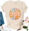 'MAMA' Floral Graphic Tee
