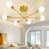 6-Light Gold Modern Sputnik Chandelier
