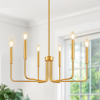 Gold Chandelier, 6-Light Farmhouse