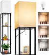 Floor Lamp with Shelves, Shelf Lamps with 3 Color Temperature