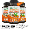 Organic Turmeric Vegetable Capsules - Support Joint Health, Daily Wellnes