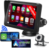 Portable 7'' Car Radio Player Video Player Universal Wireless Apple CarPlay ＆ Android Auto HD Touch Screen With Rear View Camera