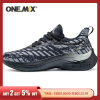 ONEMIX Professional Running Shoes For Men Breathable Athletic Training Sport Shoes Outdoor Waterproof Skid-Proof Stink Sneakers