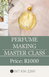 Perfume Making Master Class - R1000 (One-on-One on the Zoom Platform)  Practical lessons with the E-BOOK included. (click to buy now)