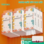 Thùng Giấy vệ sinh treo tường Top Gia 1280 tờ 4 lớp