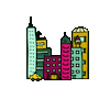 Cityscape and Metro Rail