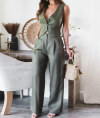Women's Fashion Solid Vest Tops & Casual Pants