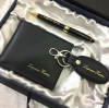 Custom name on wallet, keychain and pen
