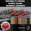 PREMIER JACINTA ALLAN’S COMMENTS ABOUT PUBLIC HOUSING TENANTS