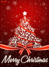 Christmas Tree Xmas Cards With Name