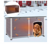 GUTINNEEN 59.1" Extra Large Dog House Outdoor Insulated for Winter with Durable Metal Fame, Grey