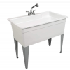 Mustee 28CF Big Utilatub Combo Utility Tub, 24" x 40", White