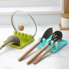 4-Slot Kitchen Cooking Utensil Stand-Multifunction Kitchen Cooking Utensil Plastic Stand Holder Pot Clips Support Spoon Stove Organizer Tool Pan Cover Lid Rack (1Pc's)