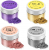 Purpurina Comestible, Waysroma 4 Colores Purpurina