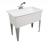 Mustee 28CF Big Utilatub Combo Utility Tub, 24" x 40", White