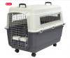 SportPet Designs Plastic Kennels Rolling Plastic Airline Approved Wire Door Travel Dog
