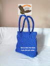 •Blue Beaded handbag
